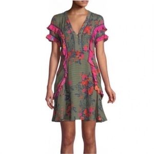 Tanya Taylor Falling Floral Rhett Mini Dress
